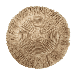 Raffia Boho Fringe Placemats SET OF 6 (Dia: 30 CM – 45 CM)