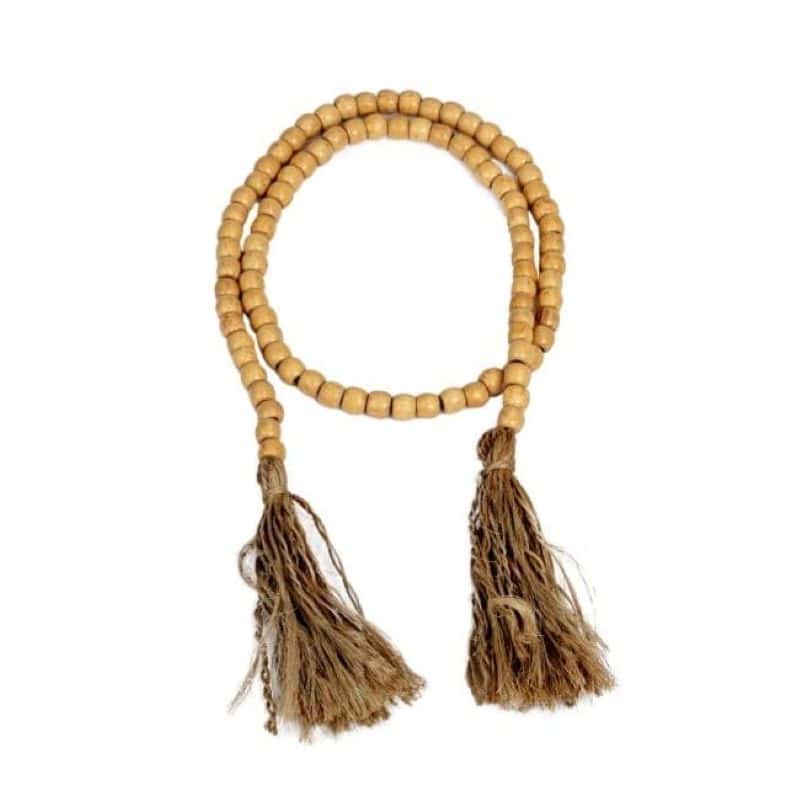 String Beads Decor Tan