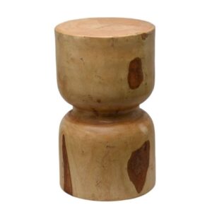 Hour Glass Carved Log Stools (Dia: 30 CM; Hght: 50 CM)