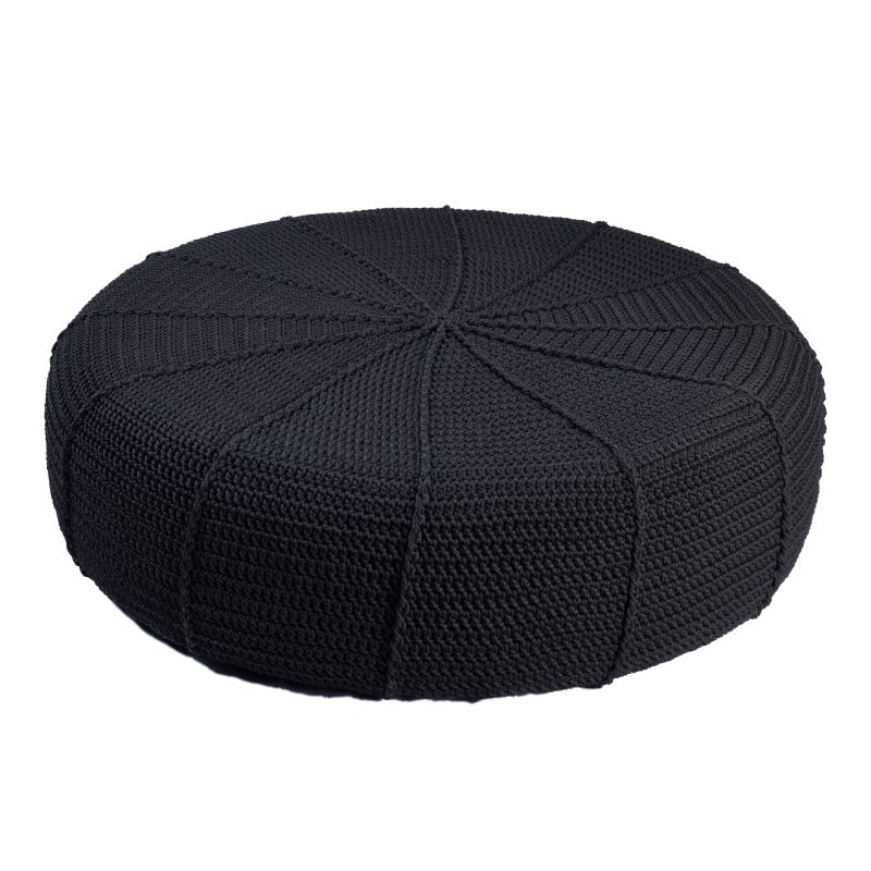 Crochet Pouffe Black