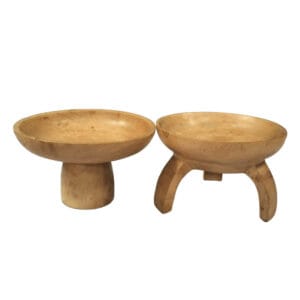Decorative Wood Bowls (Dia: 25 CM; Hgt 15 CM)