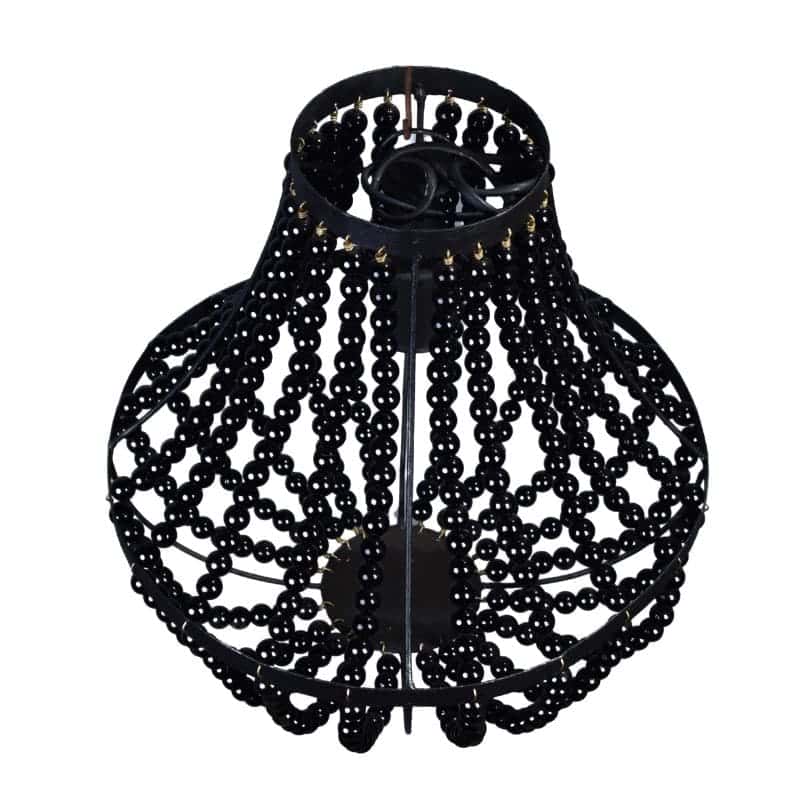 Ebony Beaded Ceiling Lampshade Kenya