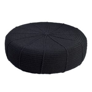 Woven Pouffe Ottoman (Dia: 60 CM; Hght: 20 CM)