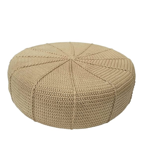 Woven Pouffe Ottoman Neutral Kenya Lucidity