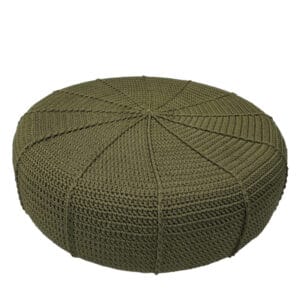 Woven Pouffe Ottoman (Dia: 60 CM; Hght: 20 CM)