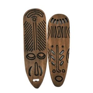 Mwendwa Duo Wood Masks (Hgt: 30 CM)