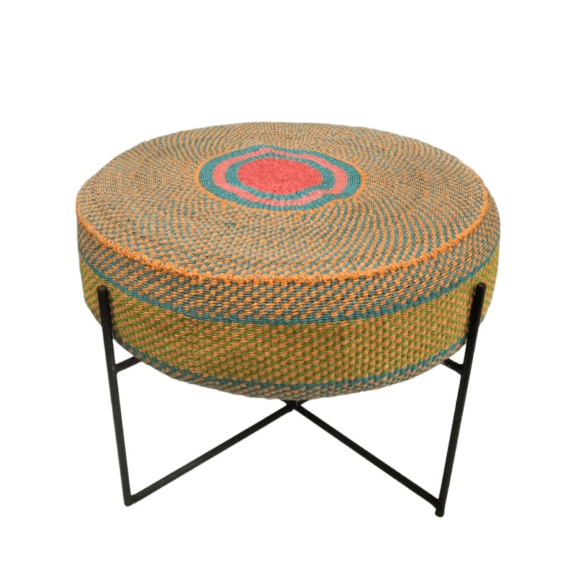 Kiondo Pouffe Multicolor on Stand