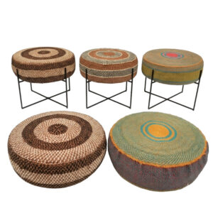 Sisal Woven Pouffe (Dia: 60 CM; Hgth 20CM)