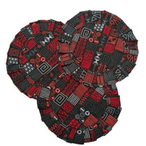 Round Fabric Placemats Ankara SET OF 6 (Dia 44 CM)