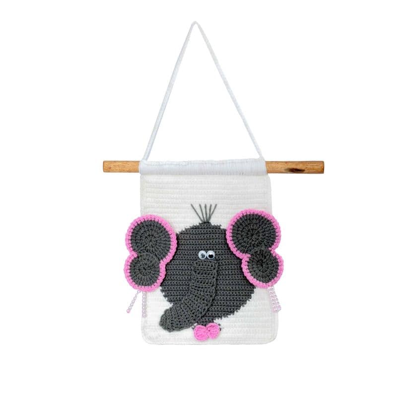 Mtoto wa Ndovu Grey Kids Wall Hanging