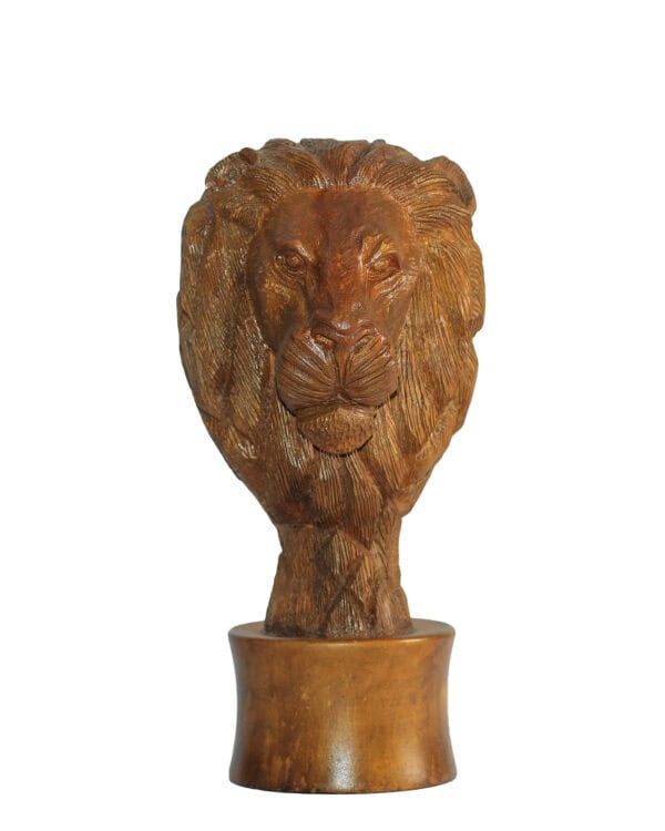 Munyambu Lion Head Sculpture Kenya Lucidity