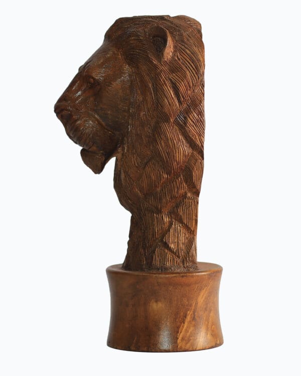 Munyambu Lion Head Wildlife Sculpture Kenya Lucidity