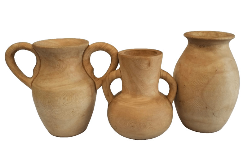 Rustic Wood Vases
