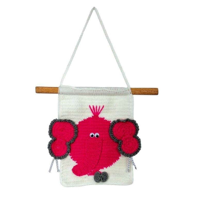 Mtoto wa Ndovu Pink Kids Wall Hanging Kenya