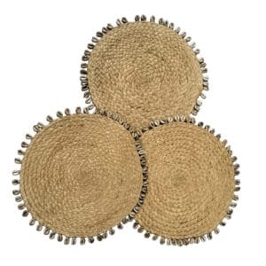 Cowrie Shell Sisal Placemats SET OF 6 (Dia: 30CM)