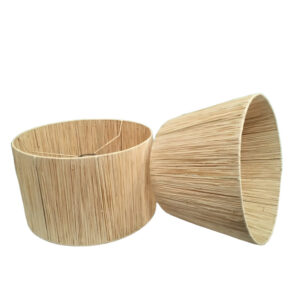 Knotted Raffia Lampshades