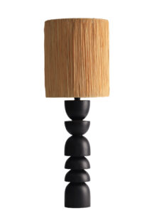 Black Totem Table Lampstand