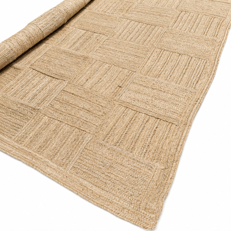 Liam Patched Sisal Rope Rug 3x3